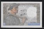 10 Francs 09.01.1947 FRANCE MINEUR. Minenarbeiter.  Alphabet: A.137  . Gutes vorzüglich