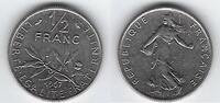 FRANCE 1/2 Franc Säerin von: Semeuse de: O.Roty . -