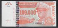 ZAÏRE 100'000 Nouveaux Zaire Maréchal Mobutu Sese Seko. Série: H/D . -