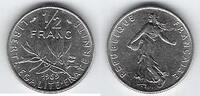 FRANCE . 1/2 Franc Säerin von: Semeuse de: O.Roty . -