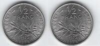 FRANCE . 1/2 Francs Säerin von: Semeuse de: O.Roty . -