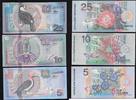 SURINAME 5, 10, 25 Gulden Vogelserie. Série oiseaux . -