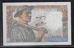 FRANCE . 10 Francs Mineur, Minenarbeiter. Alphabet O.40 . -