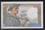 FRANCE . 10 Francs Mineur, Minenarbeiter. Alphabet: O.44 . -