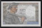 FRANCE . 10 Francs Mineur. Minenarbeiter. Alphabet: B.139 . -