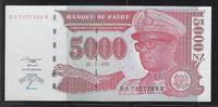 ZAÏRE 5'000 Nouveaux Zaïres Maréchal Mobutu Sese Seko. Série: DA/B . -