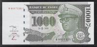 ZAÏRE 1000 Nouveaux Zaïres Maréchal Mobutu Sese Seko. Série: B/Y . -