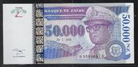 ZAÏRE 50'000 Nouveaux Zaïres Maréchal Mobutu Sese Seko. Série: G/D . -