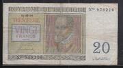 BELGIË. BELGIQUE. BELGIEN. 20 Frank, Francs. Thesaurie, Trésorerie. Serie: X06 . -