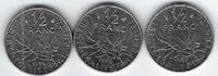 FRANCE . 1/2 Franc SEMEUSE. SÄERIN. De, von, O.ROTY. 3EX. . -