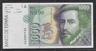 ESPAÑA 1000 Pesetas Herman Cortes. RS.RV. Francisco Pizarro. Marquis, Conquistadors. Serie: 6I . -