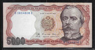 PERÚ/PÉROU 5000 Soles de Oro Serie: B/E . -