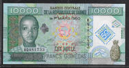 GUINÉE. 10000 Francs guinéens .50 Jahre der Währung, und der BCRG. 50 ans de la monnaie, et de la BCRG. -