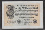 DEUTSCHLAND/ALLEMAGNE. 20 Millionen Mark .Serie BM. Petit numéro. Kleine Nummer . 000002 * . -