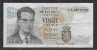 BELGIQUE . BELGIË. BELGIEN . 20 Francs . ROI BAUDOUIN . Thesaurie . Trésorerie . Serie: 2L . -