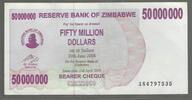 ZIMBABWE. 50 Mio. Dollars. Serie: AN . -