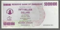 ZIMBABWE. 50 Mio. Dollars. Serie: AN . -