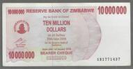 ZIMBABWE. 10 Mio Dollars Serie: AR . -