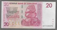 ZIMBABWE. 20 Dollars. Serie: AF . -