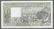 B.C.E.A.O. A=CÔTE d' IVOIRE. 500 Francs. Alphabet: Z.18 . -