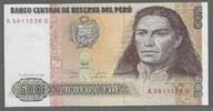 PERÚ/PÉROU. 500 Intis. Serie: A/Q . -