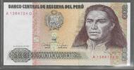 PERÚ/PÉROU. 500 Intis. Serie: A/Q . -