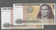 PERÚ/PÉROU. 500 Intis. 2 NOTES. Serie: A/P et A/Q . -