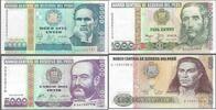 PERÚ/PÉROU. 7 NOTES. 10, 50, 100, 500, 1000, 5000, 10000 Intis . -