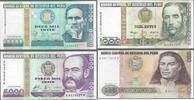 PERÚ/PÉROU. 7 NOTES. 10, 50, 100, 500, 1000, 5000, 10000 Intis . -