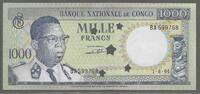 CONGO. 1000 Francs. (République Nationale) Serie: BA . ENTWERTET. ANNULÉ . -