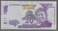 MALAWI. 20 Kwacha. Serie: AA . ERREUR!, FEHLER! . -