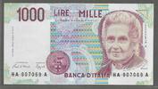 ITALIA/ITALIE. 1000 Lire. MARIA MONTESSORI. Serie: HA/A . -