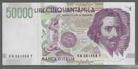 50000 Lire. 27/05/1992. ITALIA/ITALIE. Gian Lorenzo Bernini. 2ème  type .Serie: KA/Y . Fast NEU. I-.