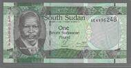 SOUTH SUDAN. 1 South Sudanese Pound. Dr. John Garang de Mabior . Serie: AE . -