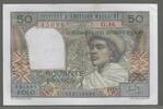50 Francs. (1969) MADAGASIKARA/MADAGASCAR . Alphabet: G.46  . Gutes vorzüglich.(Fleck)