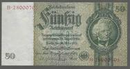DEUTSCHLAND/ALLEMAGNE. 50 Reichsmark. DAVID HANSEMANN. Homme politique et banquier. Serie: L/B . -