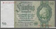 DEUTSCHLAND/ALLEMAGNE. 50 Reichsmark. DAVID HANSEMANN. Homme politique et banquier. Serie: L/B . -