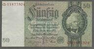 DEUTSCHLAND/ALLEMAGNE. 50 Reichsmark. DAVID HANSEMANN. Homme politique et banquier. Serie: F/Q . -
