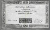 FRANCE. Assignat de Vingt-Cinq Livres. DOMAINES NATIONAUX. L'an 2. Serie: 4304 . -