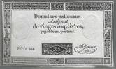 FRANCE. Assignat de Vingt-Cinq Livres. DOMAINES NATIONAUX. Serie: 944 . -