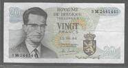 BEIGIË/BELGIEN/BELGIQUE. 20 Frank, Francs. ROI BAUDOUIN 1er . Serie: 3 M . -