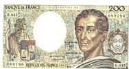 FRANCE 200 FRANCS 1987 H.045 Quasiment SUP(sans trou)