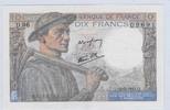 FRANCE 10 FRANCS Minenarbeiter, MINEUR. Alphabet: D.96 . -