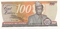 Zaïre 100 Zaïres Maréchal Mobutu Sese Seko. Série: E/H . -