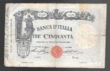 ITALIE 50 LIRE 1.7.1918 MATRICE. (DECRETO). Serie: E 310 . Presque TB*