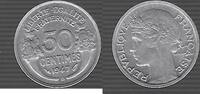 FRANCE 50 CENTIMES Légèrement fauté "4" (plein).Leichte fehlprägung auf dem "4"