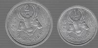 FRANCE/MADAGASCAR 1 et 2 FRANCS