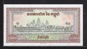 CAMBODGE 2000 RIELS Préfixe B2 . -
