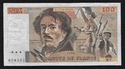 FRANCE 100 FRANCS DELACROIX. Alphabet: W.7 -