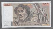 FRANCE 100 FRANCS "DELACROIX(442-1 & 442-2) N.258" -